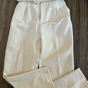 Zara Women's Cream Cropped Pants